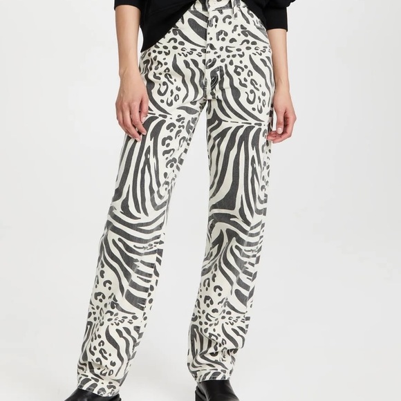 MOTHER Jeans High Waisted Curbside Heel Animal Tracks Size 28 - Picture 3 of 7